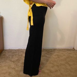 Zara elastic waist black trousers size small